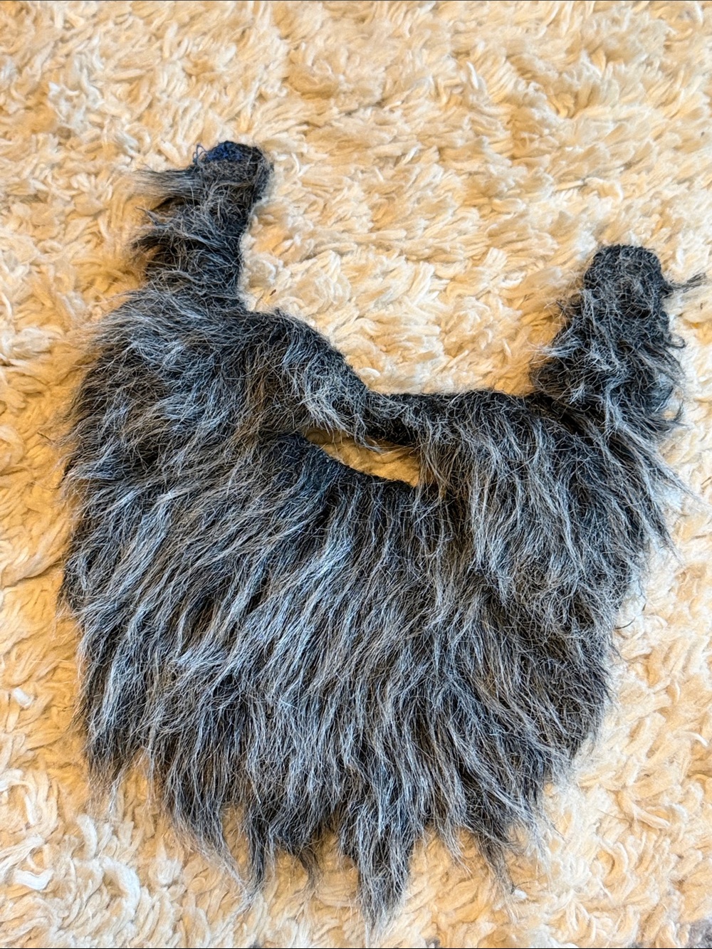 Pottery Barn Grey Faux Fur Costume Beard for Kids with Elastic